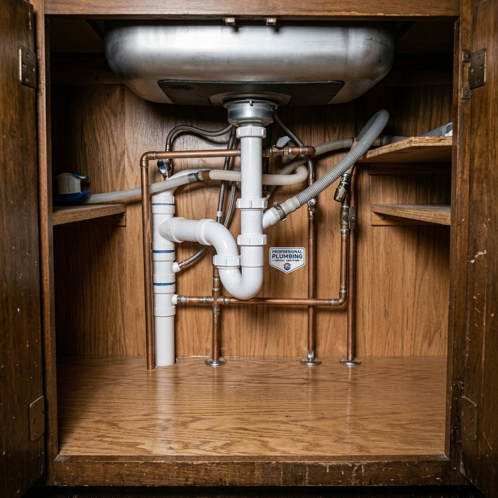 Under-sink Kitchen Plumbing